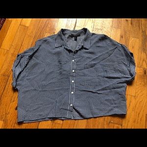 Forever 21 boxy gingham button down